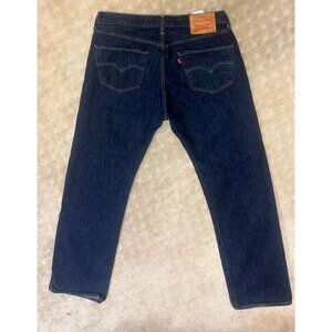 Levi's 501 Original Jeans Men's 36x34 Dark Wash Straight Button Fly